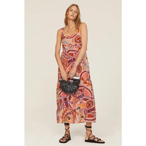 MARIE OLIVER Petra Maxi Dress Multi Geometric - Picture 1 of 9